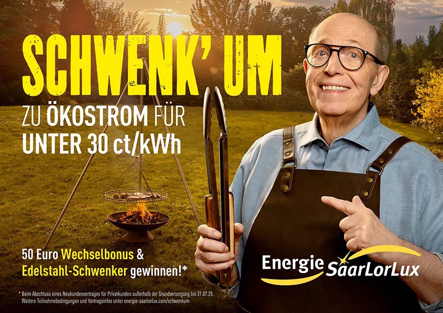 Kampagne „Schwenkt um" von Energie SaarLorLux Kampagne „Schwenkt um" von Energie SaarLorLux